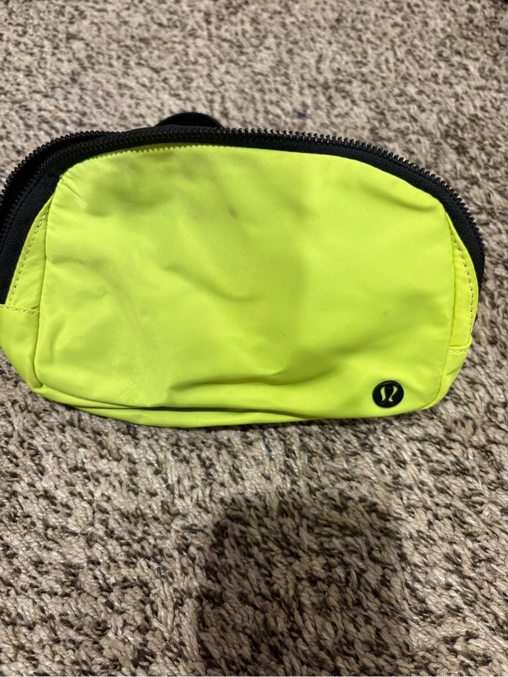 lululemon athletica Neon Yellow Waist Pack with Black Trim